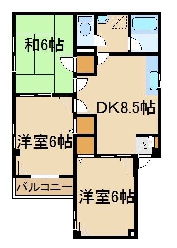 パティオ上落合の間取り