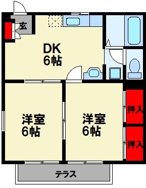 飯塚市忠隈のアパートの間取り