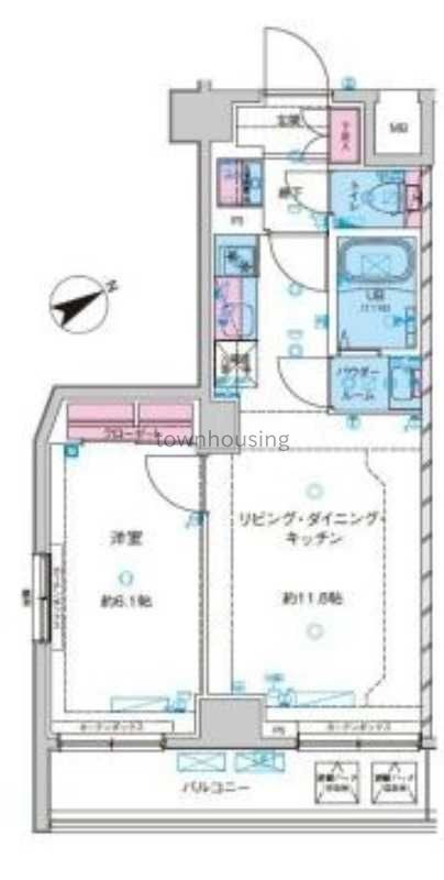 墨田区墨田のマンションの間取り