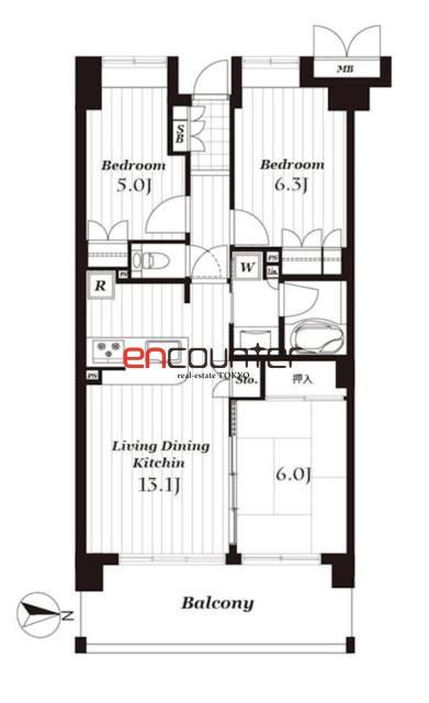 練馬区三原台のマンションの間取り