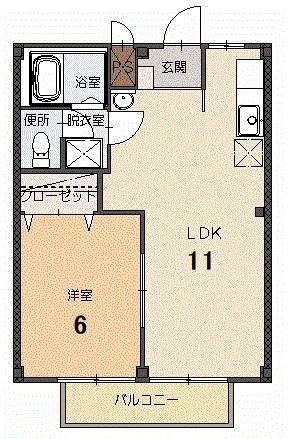 関市神明町のアパートの間取り