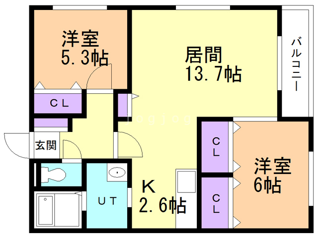 CARRERA東札幌(カレラ)の間取り