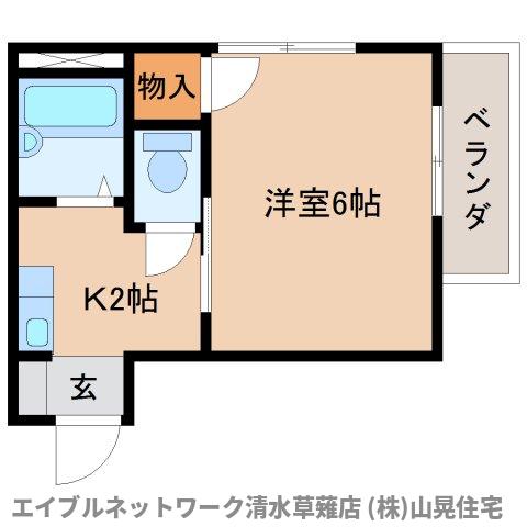 静岡市清水区谷田のマンションの間取り