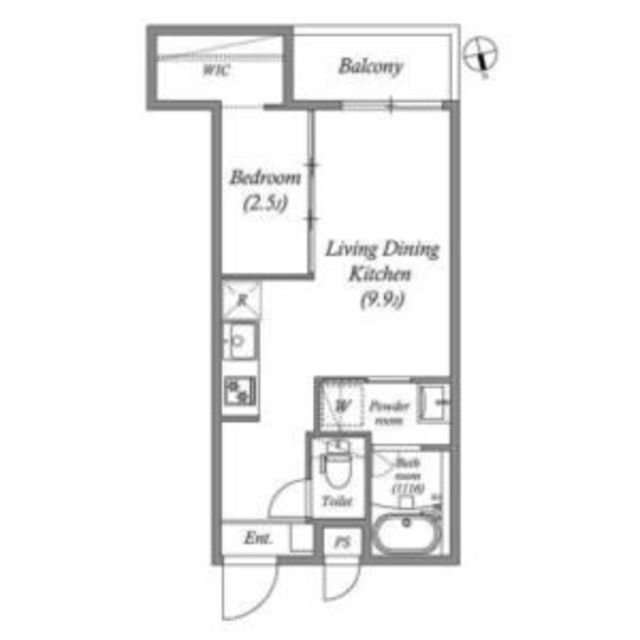 西宮市笠屋町のアパートの間取り