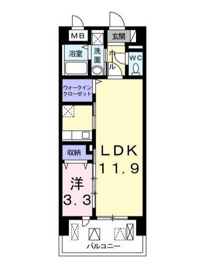 横浜市旭区本宿町のマンションの間取り