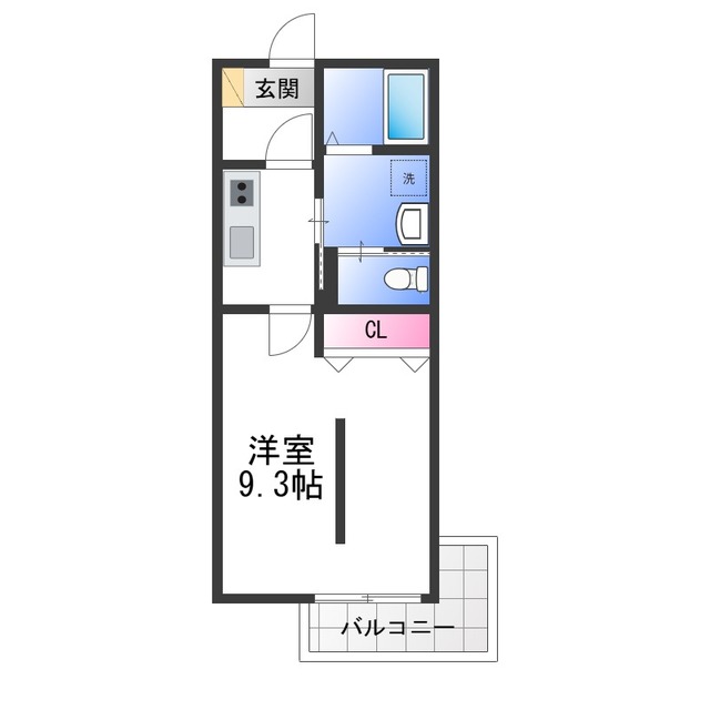 カーサフォルトゥナート岸和田の間取り