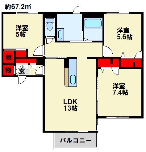 ピースコートの間取り