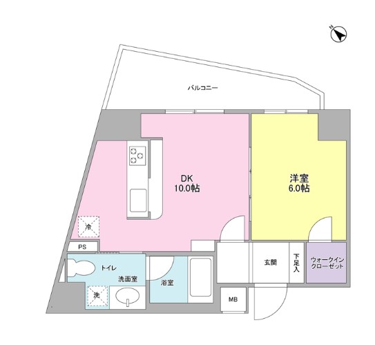 北区滝野川のマンションの間取り