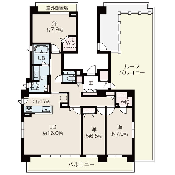 札幌市中央区南十七条西のマンションの間取り