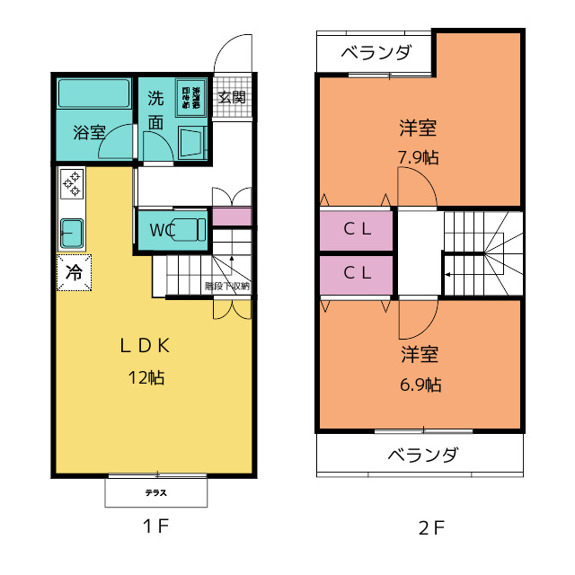 オヴァールガーデン　Ｅ棟の間取り