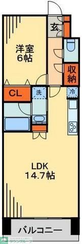 千葉市中央区中央港のマンションの間取り