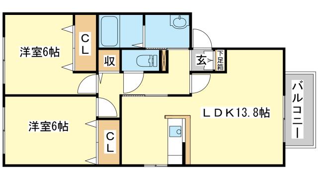 【オークヒルズD棟の間取り】