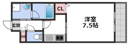 グランシス難波西の間取り