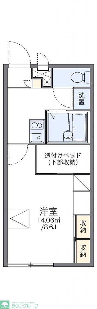 レオパレス花葉Ａの間取り