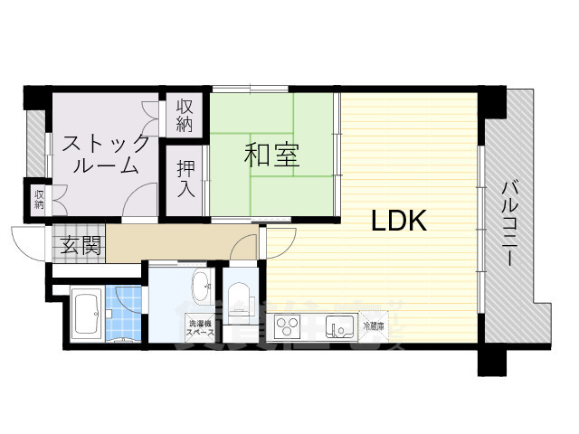 豊中市西緑丘のマンションの間取り