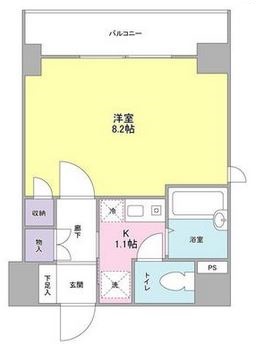 千代田区内神田のマンションの間取り