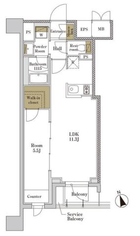 ＲＪＲプレシア大森北の間取り