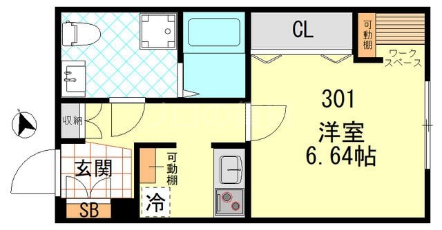 大田区羽田のアパートの間取り