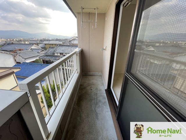 バルコニー　東向きです。