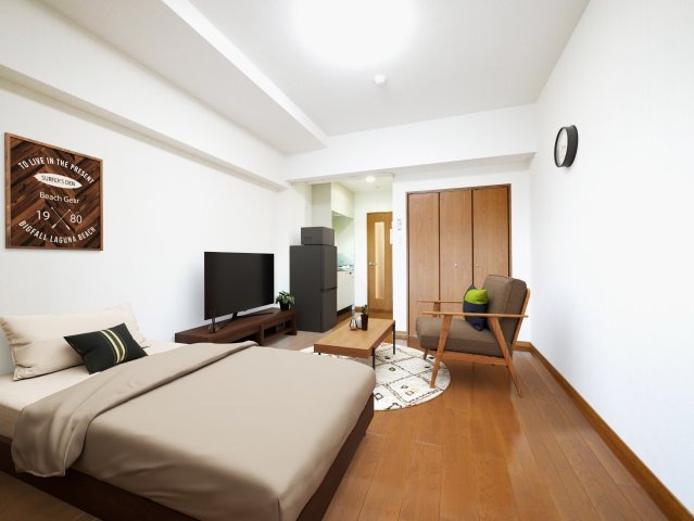 居室・リビング　CGで家具等を配置したもので家具等は含まれません