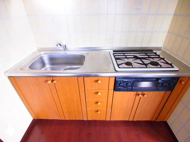 キッチン　ガスコンロ2口付
