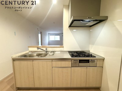 キッチン　口ガスコンロ付で機能的なキッチンです！