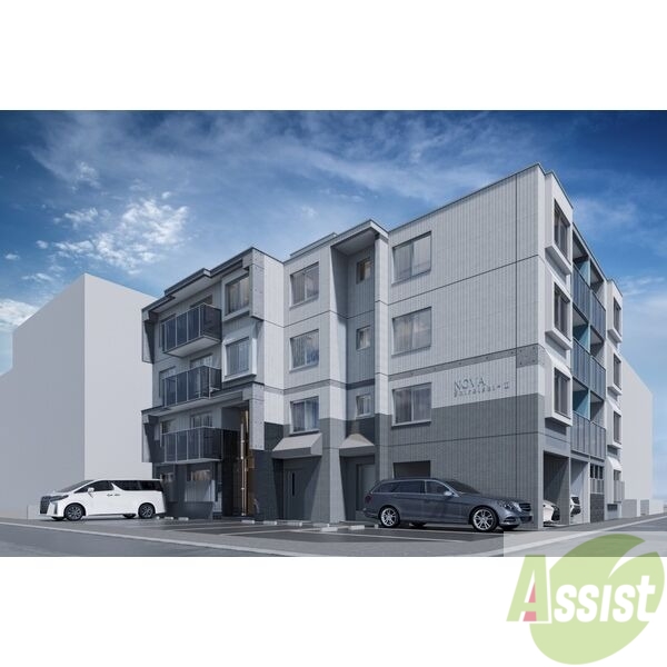 建物外観　札幌市白石区本郷通「ノヴァ白石－II」完成予想パース