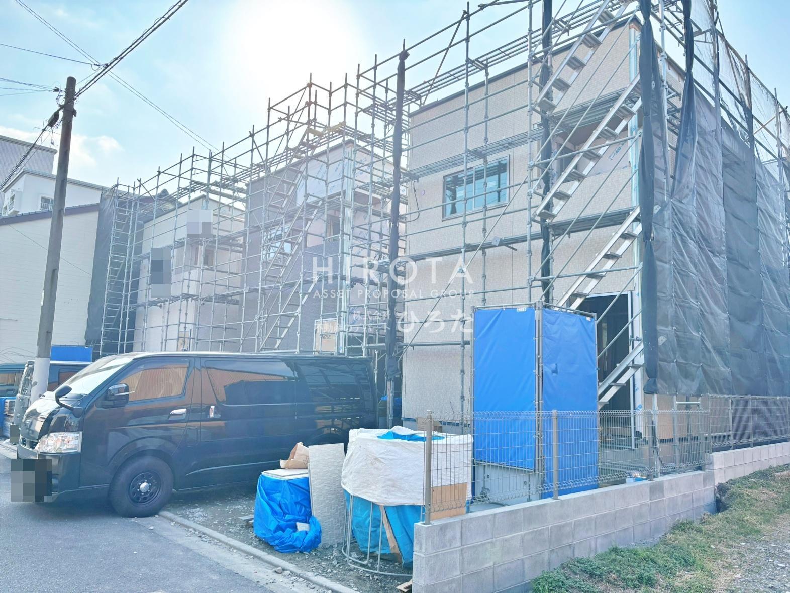 駐車場　建築工事中