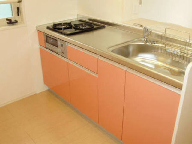 キッチン　２口ガスコンロ・グリル付きキッチン