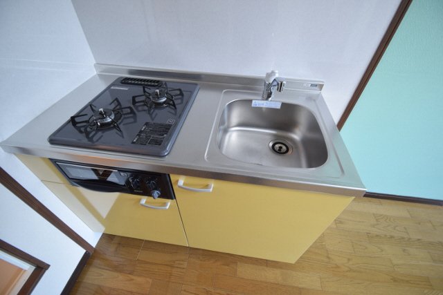 キッチン　ガスコンロ設置可のキッチンです