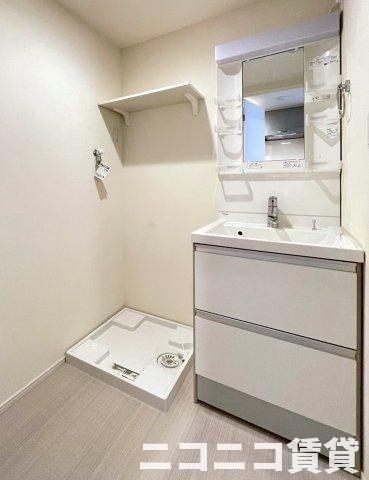 洗面設備　モデルルームの為、現状を優先致します。