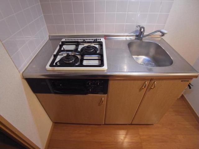 キッチン　２口ガスシステムキッチン