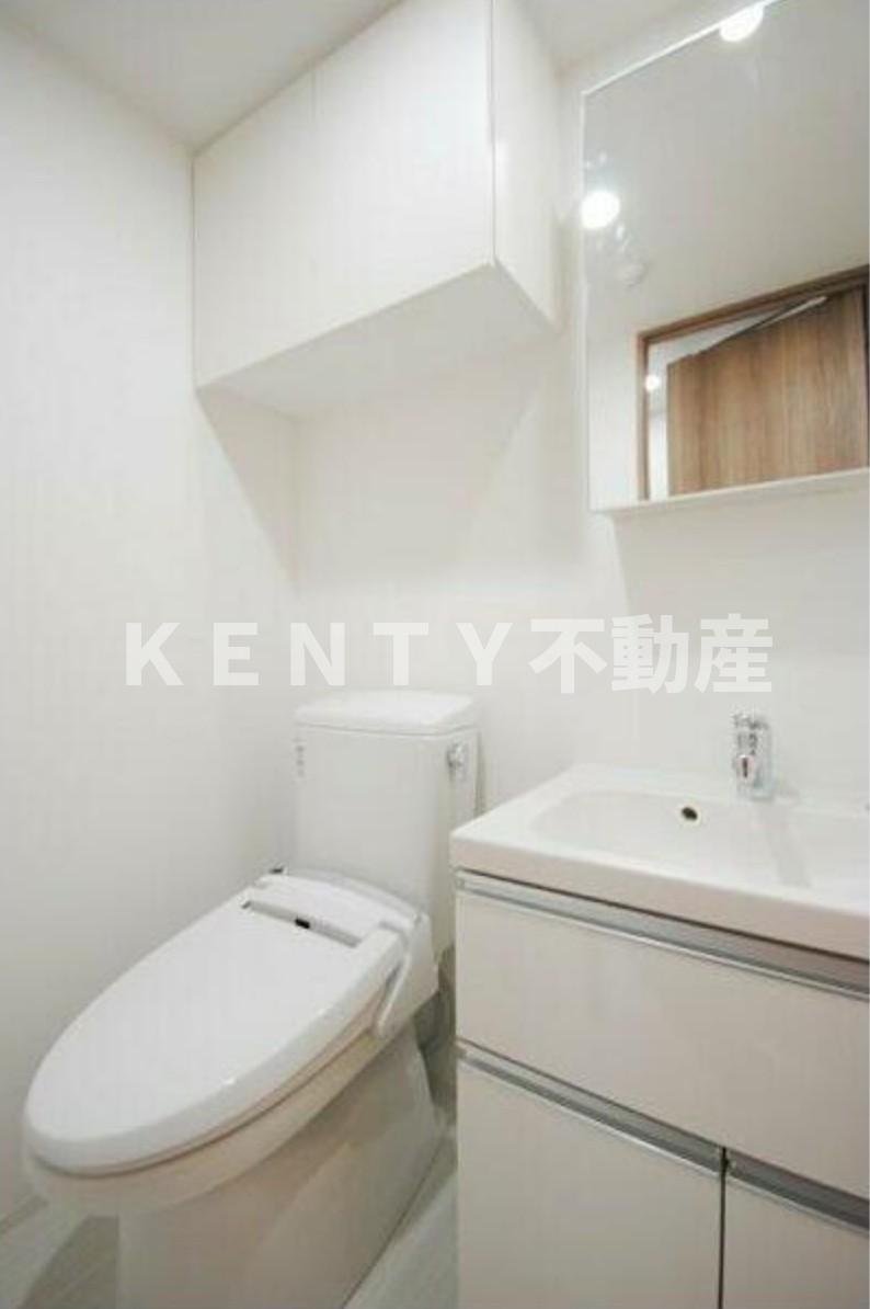 洗面設備　スペースが確保できる洗面所です