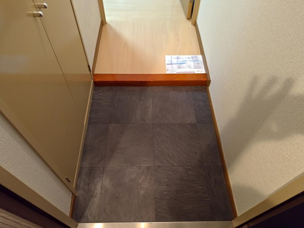 玄関　扉があるため玄関から部屋を見えないようにすることができます