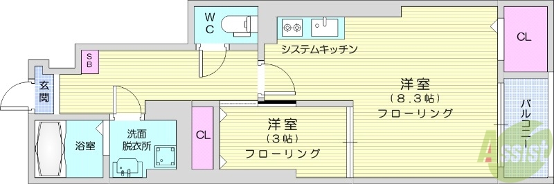 wave gardenの間取り写真