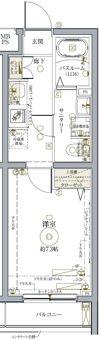 クレヴィスタ練馬武蔵関の間取り写真