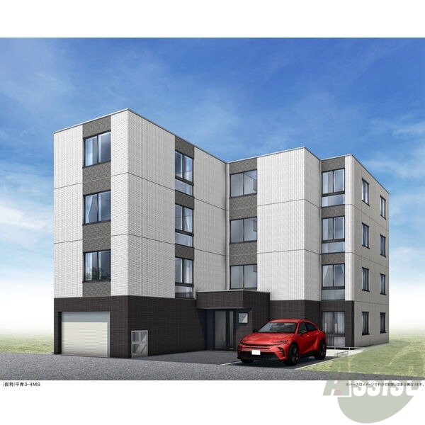 建物外観　外観予想パース　札幌市豊平区平岸三条「仮称）平岸３－４ＭＳ」