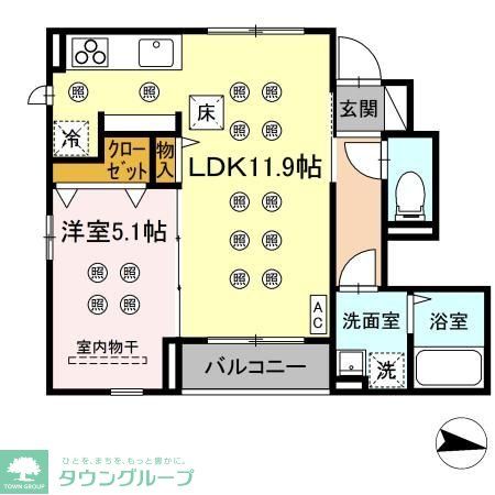 D-ROOM富沢西5丁目の間取り写真