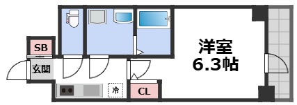 エスリード大阪NEXUSの間取り写真