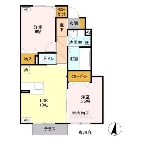 ＪＲ上越線 群馬総社駅 徒歩23分 2階建 築15年の間取り写真