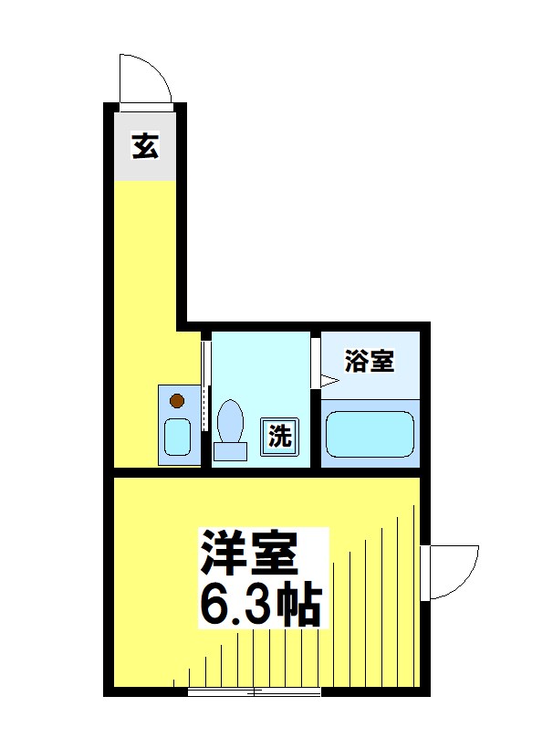 京王線 調布駅 徒歩3分 2階建 築14年の間取り写真