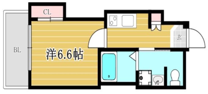 地下鉄七隈線 渡辺通駅 徒歩11分 6階建 築18年の間取り写真