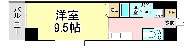 ＪＲ鹿児島本線 西小倉駅 徒歩5分 13階建 築19年の間取り写真