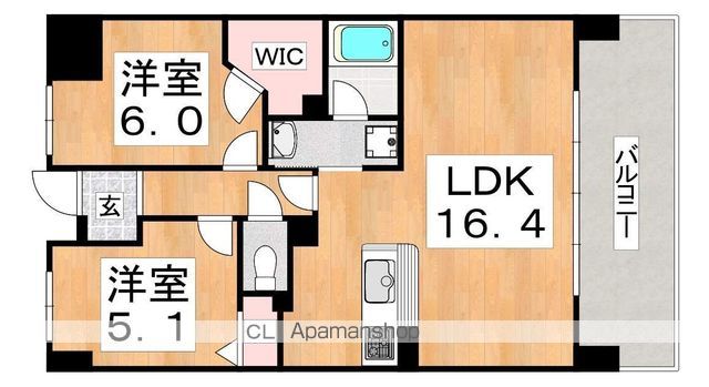 地下鉄谷町線 喜連瓜破駅 徒歩3分 8階建 築21年の間取り写真