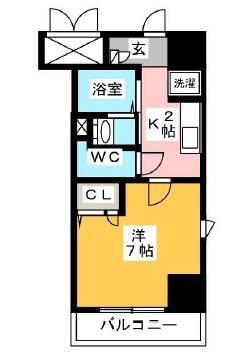 京王線 府中駅 徒歩8分 10階建 築4年の間取り写真