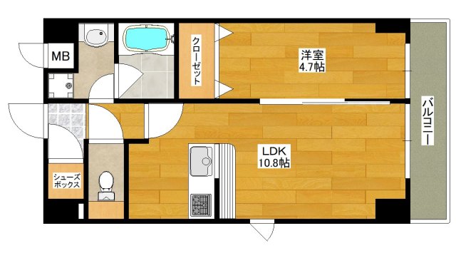 シャトー吉富の間取り写真