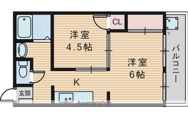 地下鉄今里筋線 だいどう豊里駅 徒歩10分 4階建 築51年の間取り写真