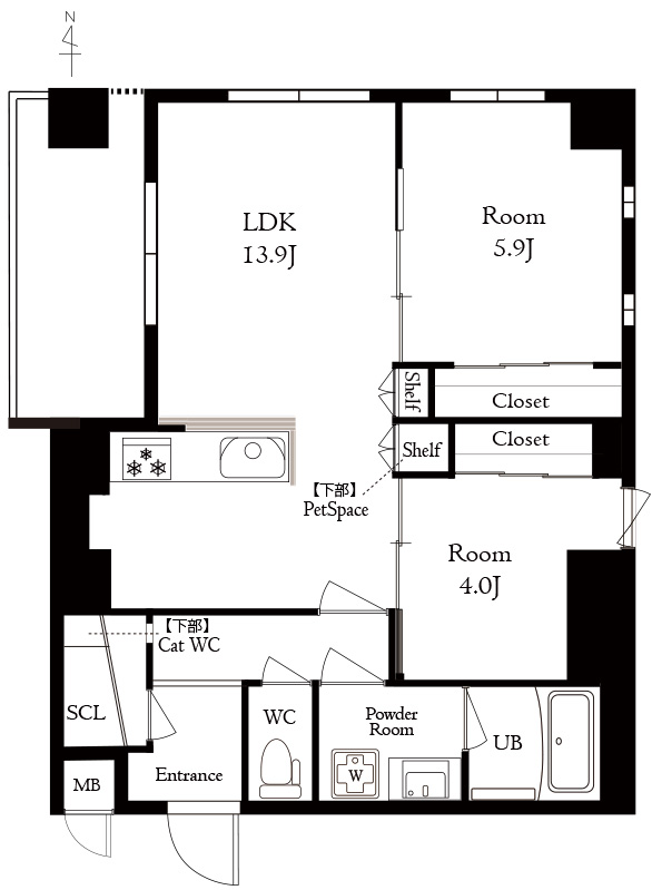 Mayfair Apartmentの間取り写真