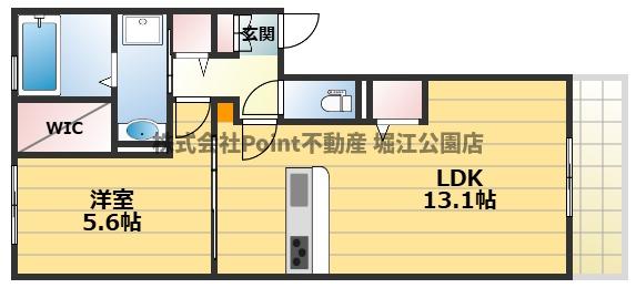 地下鉄長堀鶴見緑地線 蒲生四丁目駅 徒歩4分 3階建 築3年の間取り写真