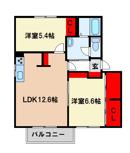 Kーアントレの間取り写真